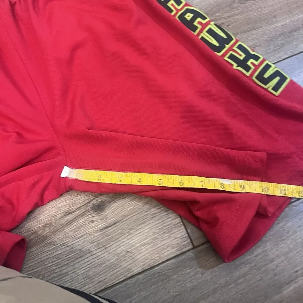 Adidas NBA Atlanta Hawks Basketball Shorts Team Issue Mens L Grey Red Multicolor